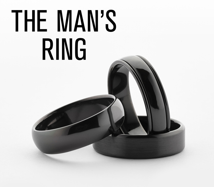 Black Zirconium Men's Wedding Ring #105890 - Seattle Bellevue | Joseph  Jewelry