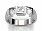 White gold diamond rings MW54 raised view