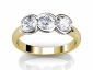 Bezel yellow and white gold trilogy rings MY55 raised view