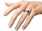 wide band solitaire rings SWP50 on finger view