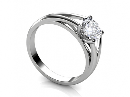 spit shank engagement rings SWR15 profile view
