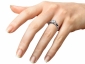 spit shank engagement rings SWR15 on finger view