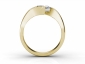 Princess cut diamond rings Solitaire SYP35 through finger view