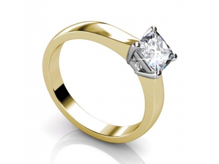 gold diamond ring SYP37 profile view