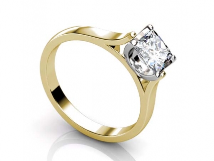 gold diamond rings SYP40 profile view