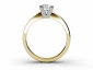 white and yellow gold rings SYP44 through finger view 