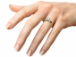 yellow gold split shank engagement rings SYR15 on finger view 