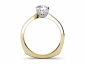 gold stirrup band ring SYR23 through finger view 