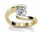 twist yellow gold rings SYR66 raised view 