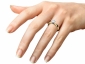 Engagement ring SYR69 on finger view 