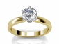 rings solitaire round cut diamond SYR70 raised view 