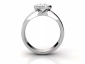 Rub-over setting Diamond ring SPAR16 through finger view