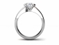 half rub-over setting diamond ring SPAR17 through finger view