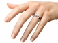 Solitaire ring SPAR28 on finger view