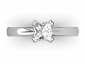 SPP45 princess cut diamond ring  birds eye view