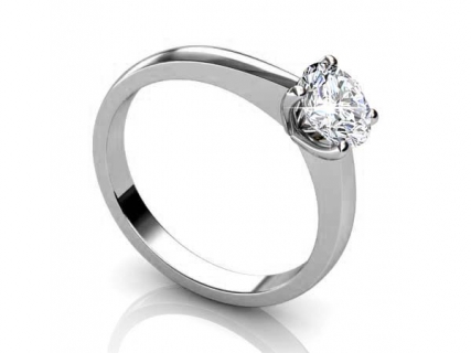 Solitaire ring profile view SPR19 