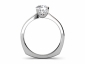 solitaire ring through finger view stirrup band SPR23