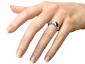 tension set engagement ring SPR26 on finger view