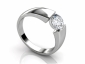 tension set engagement ring SPR26 profile view 