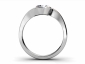 Platinum ring soliatire SPR27 through finger image