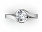 Platinum ring soliatire SPR27 birds eye view