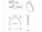 Diamond engagement ring SAW22 CAD view