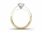 Diamond engagement ring SAY38 yellow gold through finger image 