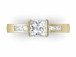 Diamond engagement ring SAY38 yellow gold birds eye view 