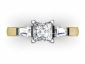 Diamond Yellow and white Gold Trilogy ring SAY49 birds eye view 