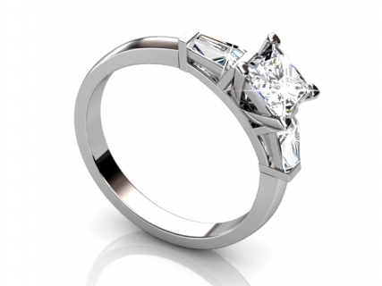 Platinum SAPA49 Tilogy Ring Profile View 