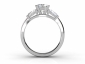 Platinum SAPA49 Tilogy Ring through finger view 