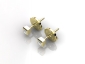 Yellow Gold Earrings EPBY01 birds eye view