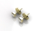 Gold princess studs EPBY02 birds eye view