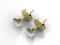  0.80ct EPCY005 yellow princess studs top view