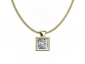 Yellow Gold bezel Pendant and Chain PPBY01 