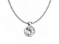 diamond pendant round bezel PRBP01 pendant and chain image platinum