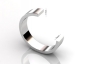 flat wedding ring WGW03 profile view